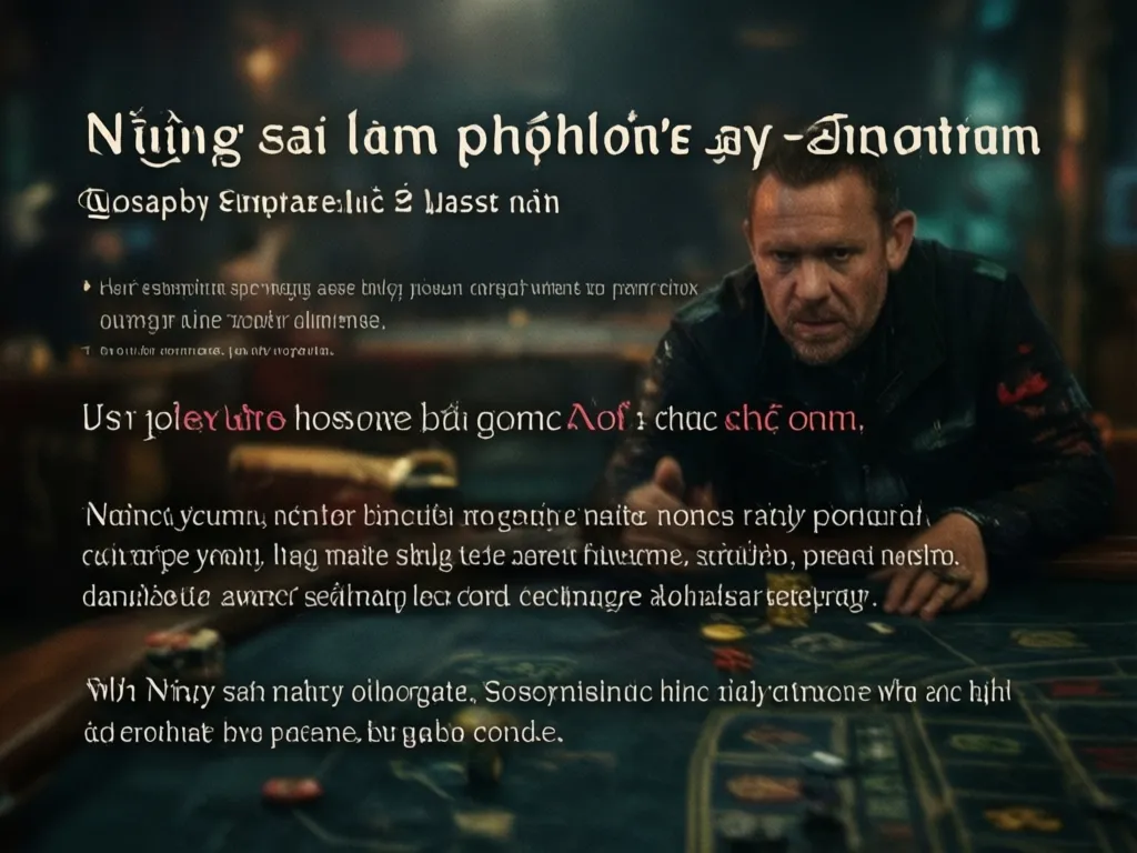 Sai lầm khi chơi casino